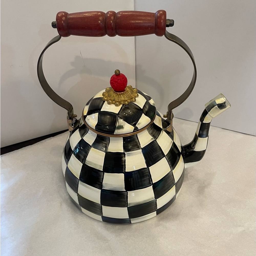 Mackenzie-Childs Check 3 Quart Tea Kettle